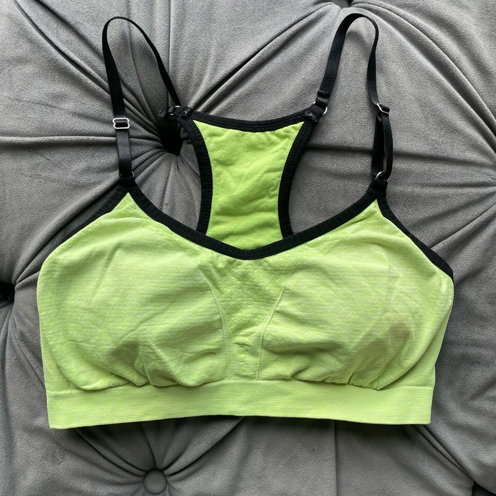 Isadora Paccini Women’s Athletic Sports Bra Green Size XL